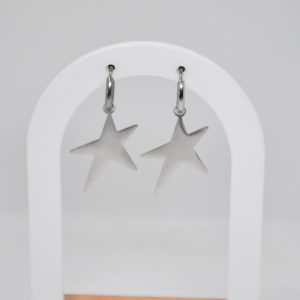 Pendientes Estrella Plateado